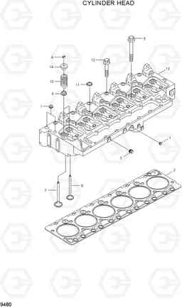 9480 CYLINDER HEAD HL757TM-7, Hyundai