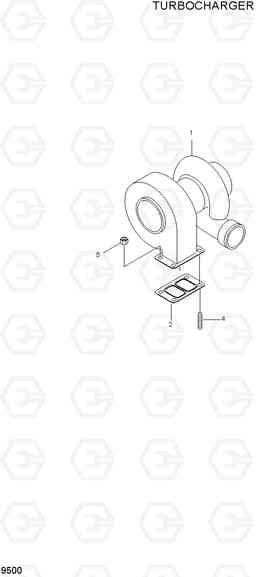 9500 TURBOCHARGER HL757TM-7, Hyundai