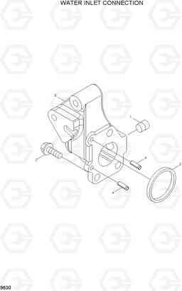 9630 WATER INLET CONNECTION HL757TM-7, Hyundai