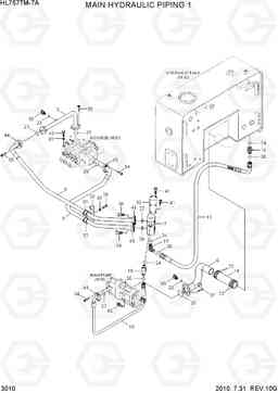 3010 MAIN HYDRAULIC PIPING 1 HL757TM7A, Hyundai