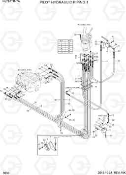 3030 PILOT HYDRAULIC PIPING 1 HL757TM7A, Hyundai