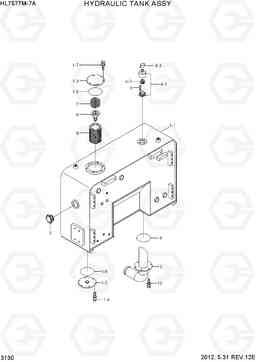 3130 HYDRAULIC TANK ASSY HL757TM7A, Hyundai