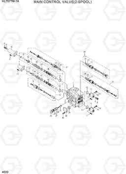 4020 MAIN CONTROL VALVE(2-SPOOL) HL757TM7A, Hyundai