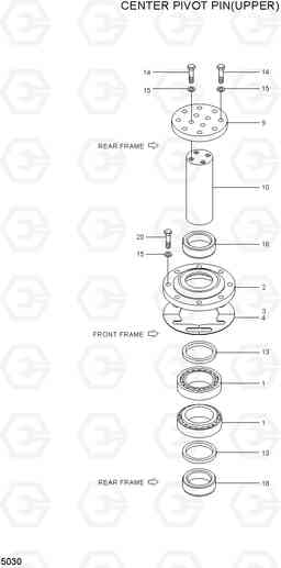 5030 CENTER PIVOT PIN(UPPER) HL757TM7A, Hyundai