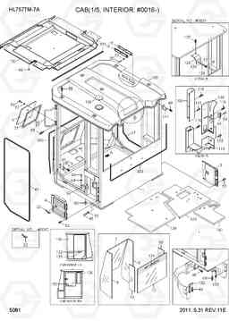 5081 CAB(1/5, INTERIOR, #0016-) HL757TM7A, Hyundai