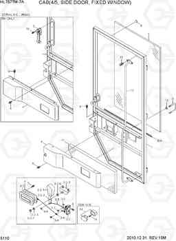 5110 CAB(4/5, SIDE DOOR, FIXED WINDOW) HL757TM7A, Hyundai