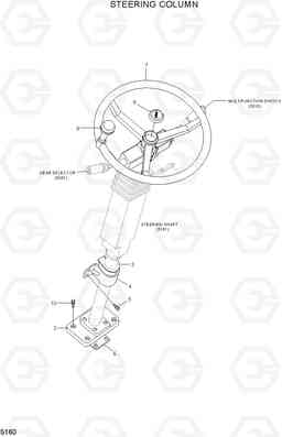 5160 STEERING COLUMN HL757TM7A, Hyundai