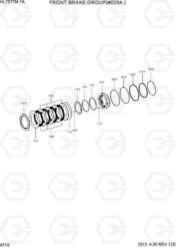 6710 FRONT BRAKE GROUP(#0059-) HL757TM7A, Hyundai