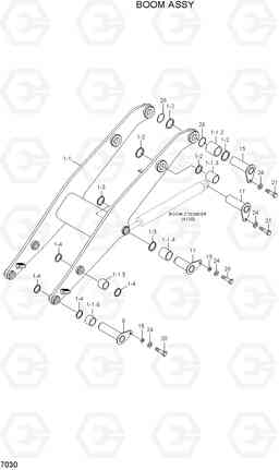 7030 BOOM ASSY HL757TM7A, Hyundai