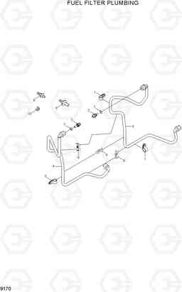 9170 FUEL FILTER PLUMBING HL757TM7A, Hyundai