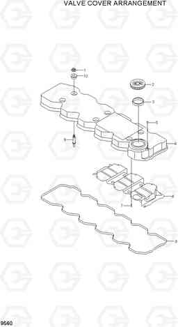 9560 VALVE COVER ARRANEMENT HL757TM7A, Hyundai