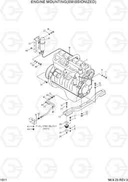 1011 ENGINE MOUNTING(LOW EMISSION) HL760(-#1000), Hyundai