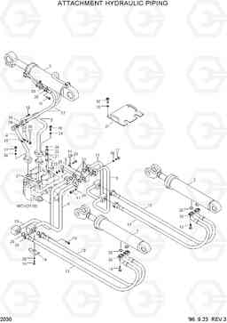 2030 ATTACHMENT HYDRAULIC PIPING HL760(-#1000), Hyundai