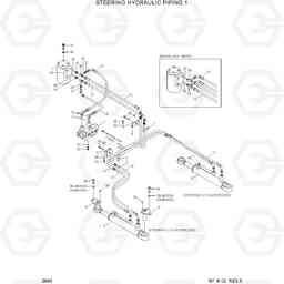 2040 STEERING HYDRAULIC PIPING 1 HL760(-#1000), Hyundai