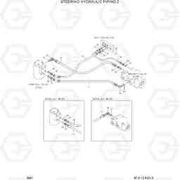 2041 STEERING HYDRAULIC PIPING 2 HL760(-#1000), Hyundai