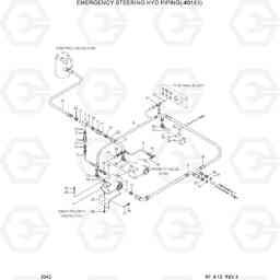 2042 EMERGENCY STEERING HYD PIPING(-#0163) HL760(-#1000), Hyundai