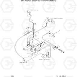 2043 EMERGENCY STEERING HYD PIPING(#0164-) HL760(-#1000), Hyundai