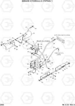 2050 BRAKE HYDRAULIC PIPING 1 HL760(-#1000), Hyundai