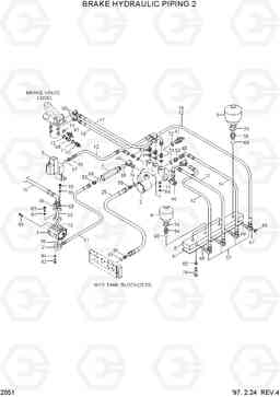 2051 BRAKE HYDRAULIC PIPING 2 HL760(-#1000), Hyundai