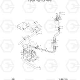 2080 3-SPOOL HYDRAULIC PIPING HL760(-#1000), Hyundai