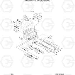 2121 MAIN CONTROL VALVE(3-SPOOL) HL760(-#1000), Hyundai