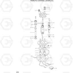 2191 REMOTE CONTROL LEVER(2/3) HL760(-#1000), Hyundai