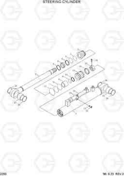 2200 STEERING CYLINDER HL760(-#1000), Hyundai