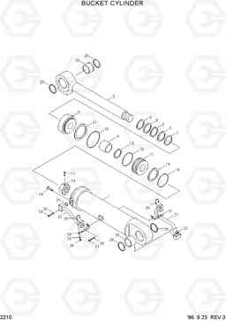 2210 BUCKET CYLINDER HL760(-#1000), Hyundai