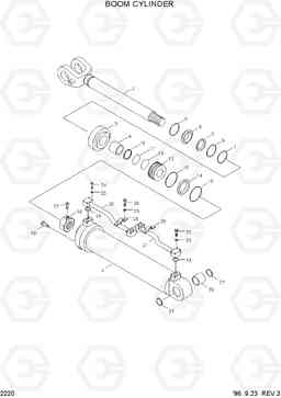 2220 BOOM CYLINDER HL760(-#1000), Hyundai