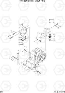 3060 TRANSMISSION MOUNTING HL760(-#1000), Hyundai