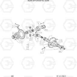 3081 REAR DIFFERENTIAL GEAR HL760(-#1000), Hyundai