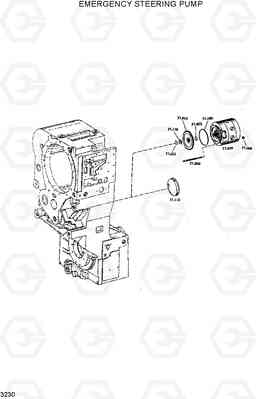 3230 EMERGENCY STEER PUMP HL760(-#1000), Hyundai