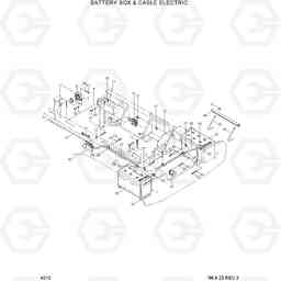 4010 BATTERY BOX & CABLE ELECTRIC HL760(-#1000), Hyundai