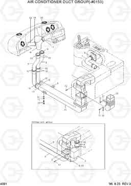 4091 AIR CONDITIONER DUCT GROUP(-#0153) HL760(-#1000), Hyundai