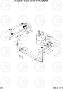 4095 AIR CONDITIONER DUCT GROUP(#0154-) HL760(-#1000), Hyundai