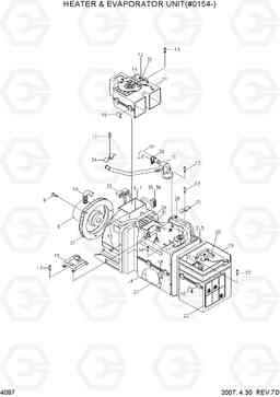 4097 HEATER & EVAPORATOR UNIT(#0154-) HL760(-#1000), Hyundai