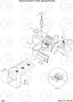 5057 CONTROL BOX(ROPS CANOPY) HL760(-#1000), Hyundai