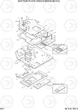 5071 BOTTOM PLATE GROUP(#0029-#0153) HL760(-#1000), Hyundai