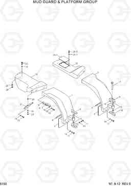 5150 MUD GUARD & PLATFORM GROUP HL760(-#1000), Hyundai