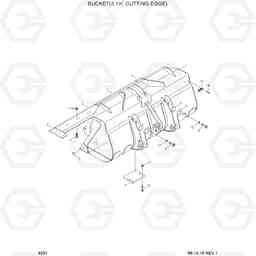 6031 BUCKET(3.1㎥,CUTTING EDGE) HL760(-#1000), Hyundai