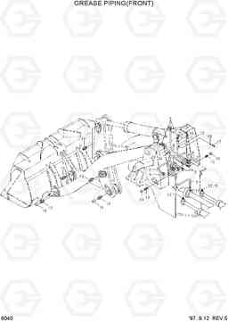 6040 GREASE PIPING(FRONT) HL760(-#1000), Hyundai