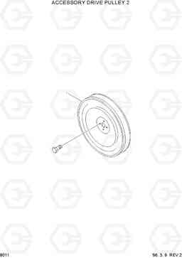 8011 ACCESSORY DRIVE PULLEY 2 HL760(-#1000), Hyundai