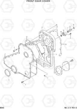 8040 FRONT GEAR COVER HL760(-#1000), Hyundai