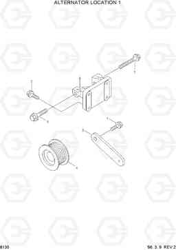 8130 ALTERNATOR LOCATION 1 HL760(-#1000), Hyundai