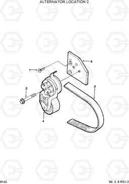 8140 ALTERNATOR LOCATION 2 HL760(-#1000), Hyundai