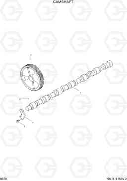 8370 CAMSHAFT HL760(-#1000), Hyundai