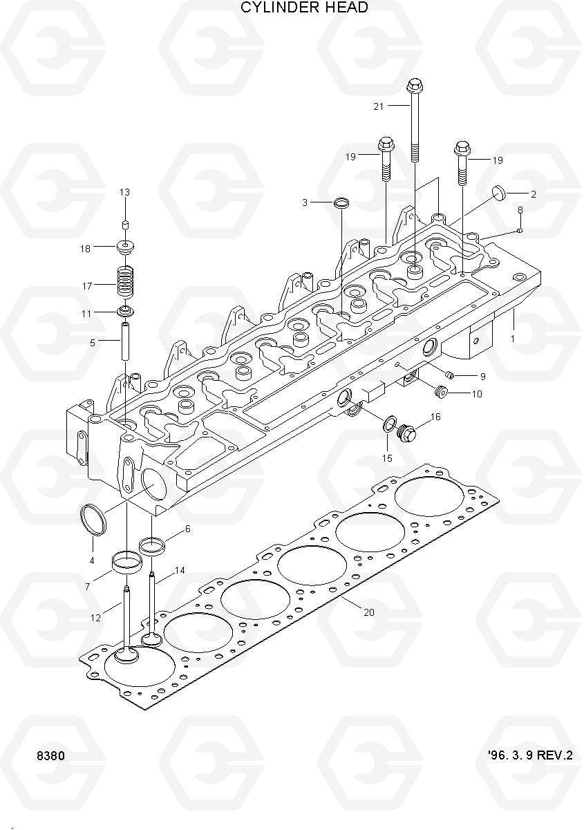 8380 CYLINDER HEAD HL760(-#1000), Hyundai