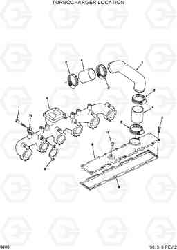 8480 TURBOCHARGER LOCATION HL760(-#1000), Hyundai