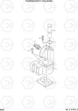 8490 THERMOSTAT HOUSING HL760(-#1000), Hyundai