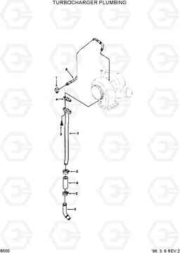 8500 TURBOCHARGER PLUMBING HL760(-#1000), Hyundai